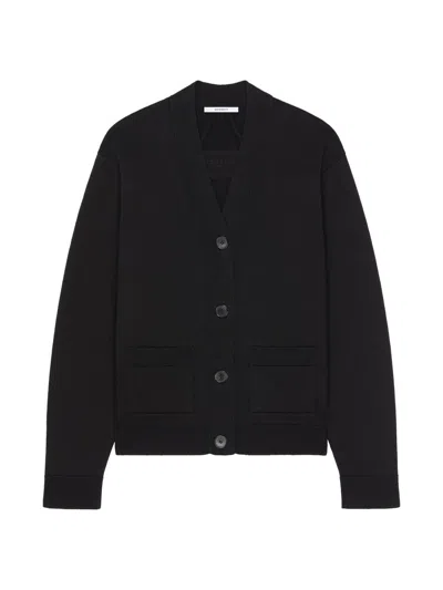 Givenchy Slashed Cardigan In Wool In Black