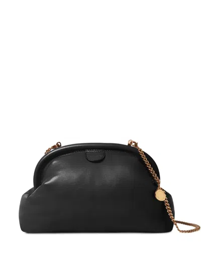 Stella Mccartney Chain Strap Clutch Bag Soft Structure In Black