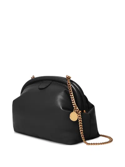 Stella Mccartney Chain Strap Clutch Bag Soft Structure In Black