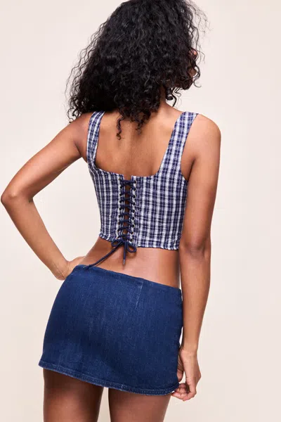 Danielle Guizio Ny Chamonix Corset In Blue
