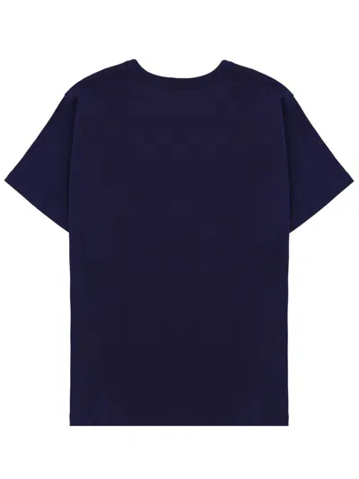 A.p.c. A. P.c. Crew-neck Logo-print T-shirt In Blue