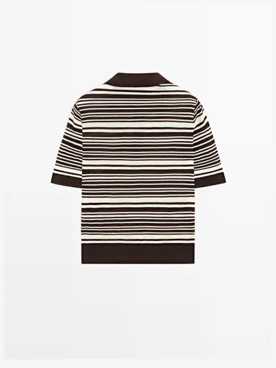 Massimo Dutti Polo Punto Rayas 100% Algodón In Multi