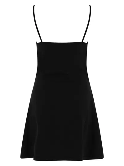 Diesel Mini Dress With Spaghetti Straps And Scoop Neck In Black