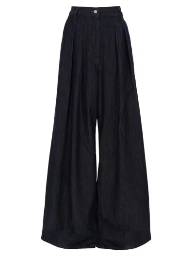 Dries Van Noten Indigo High-waisted Wide-leg Jeans With Exaggerated Length In Black