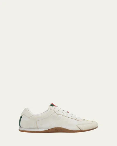 Gucci Elan Washed Leather Low-top Sneakers In Multi