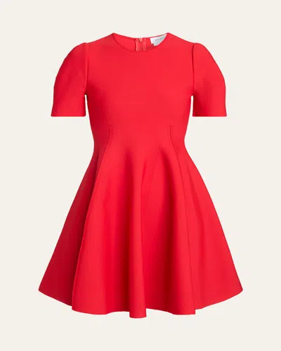 Alexander Mcqueen Mcqueen Short-sleeve Mini Dress In Red