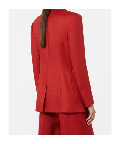Max Mara Single-breasyed Blazer In Red