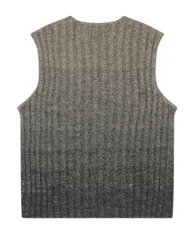 Erl Wool Gradient Knitted Vest In Gray