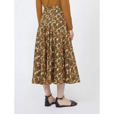Max Mara Patterned Skirt In Brown
