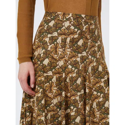 Max Mara Patterned Skirt In Brown