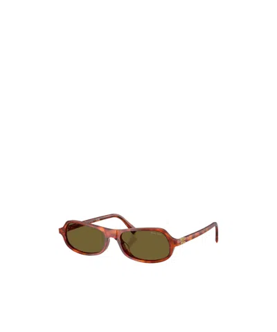 Miu Miu 0mu B10su Rectangular Tortoiseshell Sunglasses In Brown