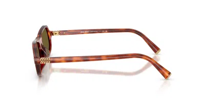 Miu Miu 0mu B10su Rectangular Tortoiseshell Sunglasses In Brown