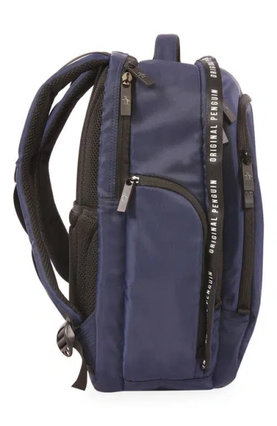Original Penguin Soft Nylon Backpack In Blue