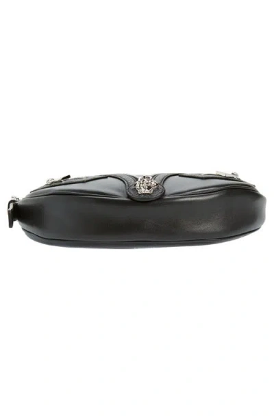 Versace Small Repeat Leather Hobo Bag In Multi