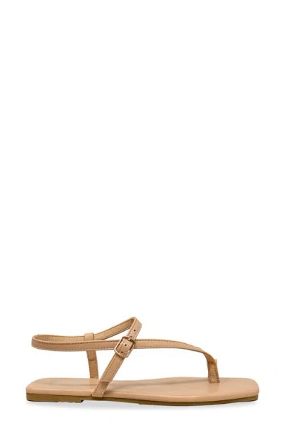 Chase & Chloe Chase And Chloe Toe Loop Sandal In Brown