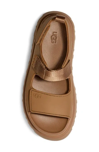 Ugg Goldenglow Flatform Sandals In Brown