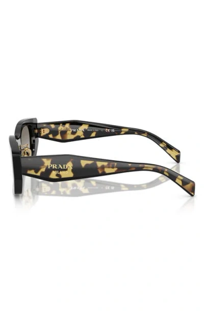 Prada Geometric-frame Sunglasses In Black