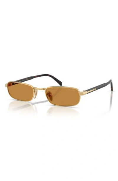 Prada 54mm Rectangular Sunglasses In Metallic