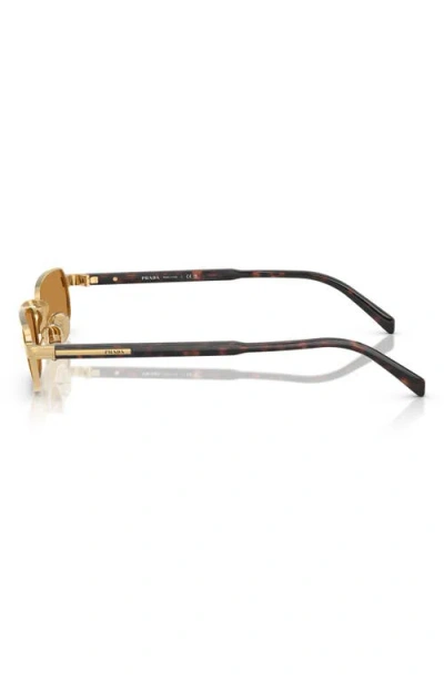 Prada 54mm Rectangular Sunglasses In Metallic