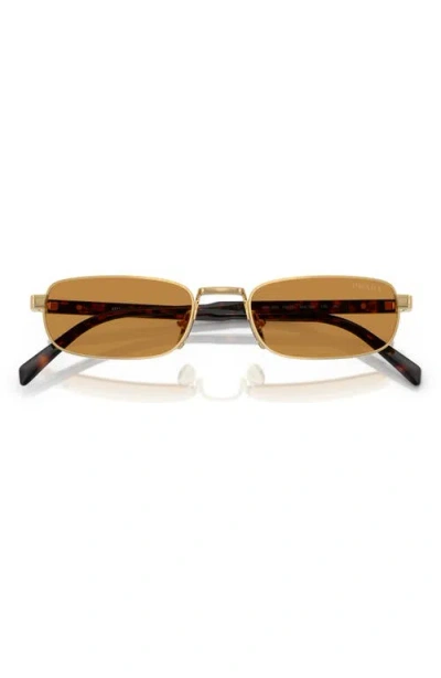 Prada 54mm Rectangular Sunglasses In Metallic