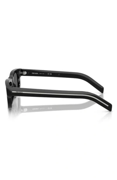 Prada 57mm Rectangular Sunglasses In Metallic