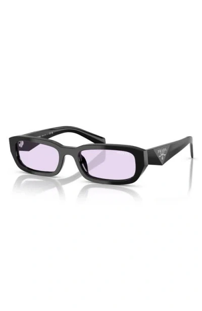 Prada 53mm Rectangular Sunglasses In Orange