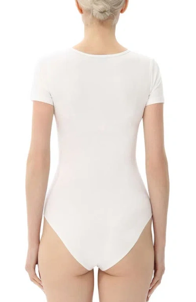 Kimi & Kai U-neck Basic Bodysuit In White