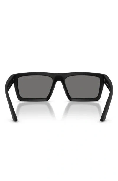 Prada Linea Rossa 58mm Polarized Rectangular Sunglasses In Pattern