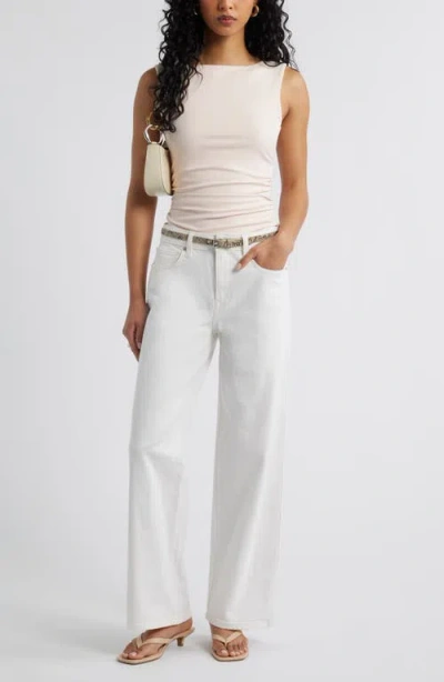Open Edit Baggy Jeans In White