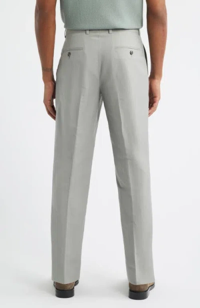 Open Edit Linen Blend Pants In Gray