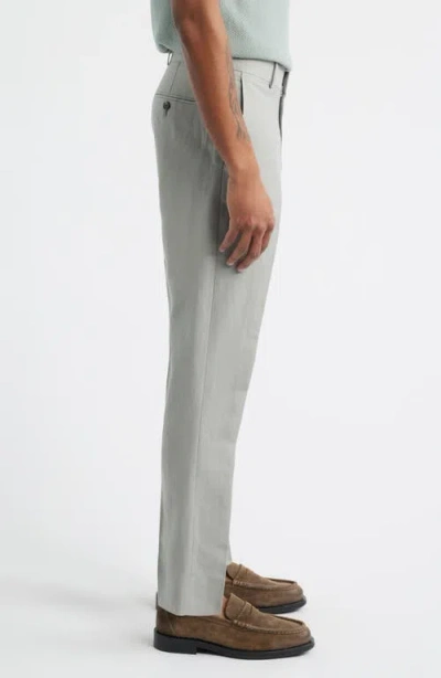 Open Edit Linen Blend Pants In Gray