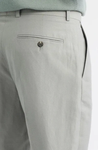 Open Edit Linen Blend Pants In Gray
