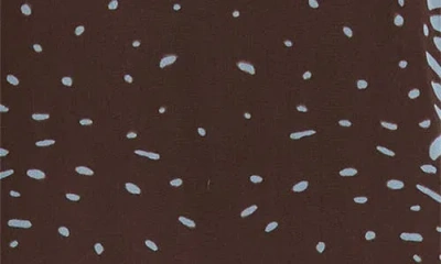 Ferragamo Cuttle Fish Print Silk Sleeveless Shift Dress In Blue