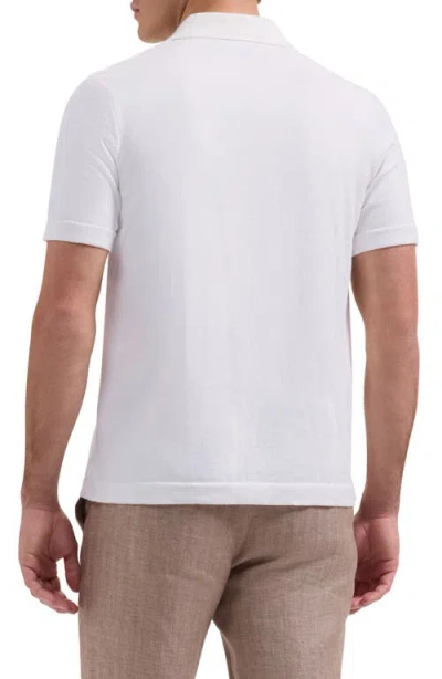 Bugatchi Short Sleeve Cardigan In White