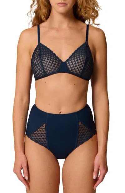 Simone Perele Subtile Control Briefs In Blue