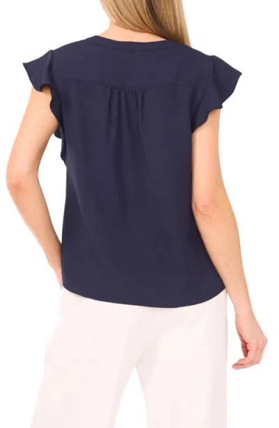 Halogenr Halogen(r) Flutter Sleeve Top In Blue