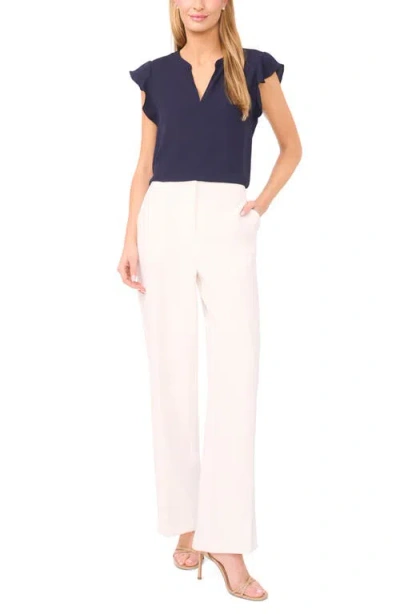 Halogenr Halogen(r) Flutter Sleeve Top In Blue