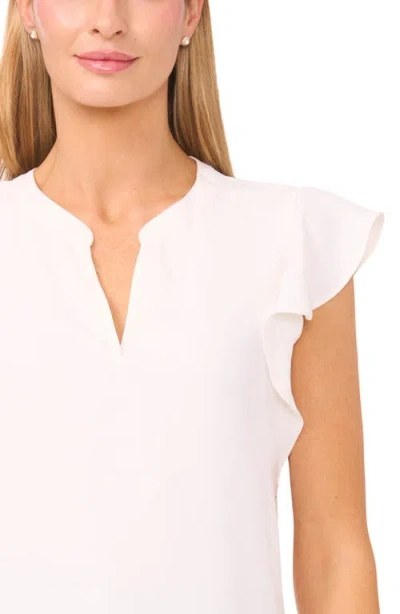 Halogenr Halogen(r) Flutter Sleeve Top In White