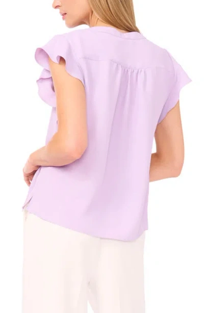 Halogenr Halogen(r) Flutter Sleeve Top In Purple