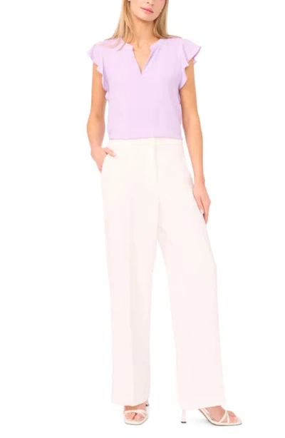 Halogenr Halogen(r) Flutter Sleeve Top In Purple