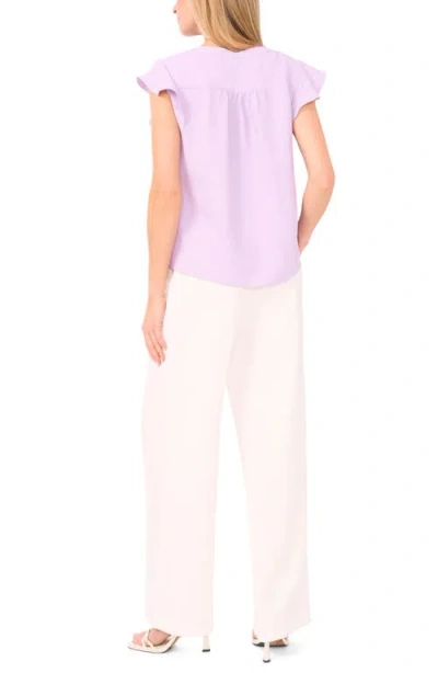 Halogenr Halogen(r) Flutter Sleeve Top In Purple