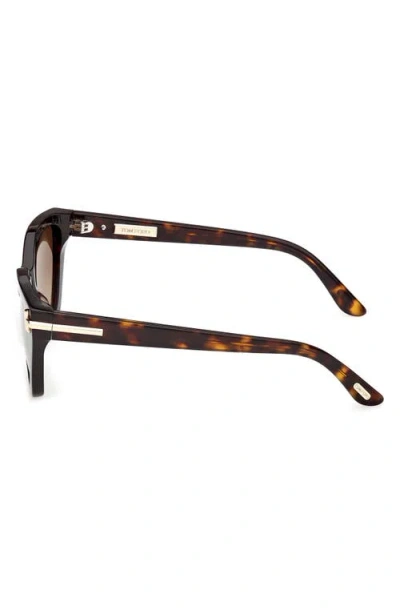 Tom Ford 55mm Butterfly Sunglasses In Brown