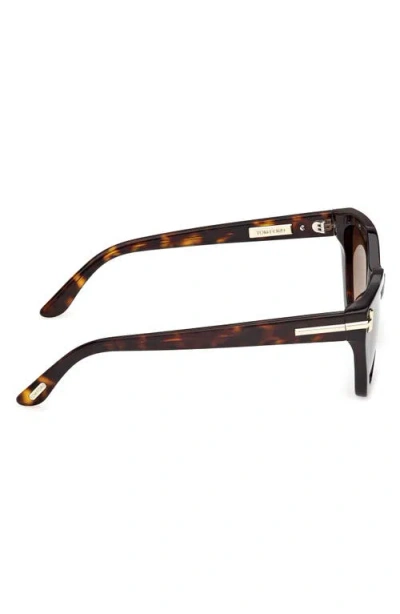 Tom Ford 55mm Butterfly Sunglasses In Brown