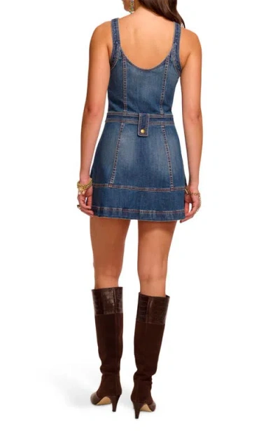 Ramy Brook Karla Scoop Neck Denim Mini Dress In Blue