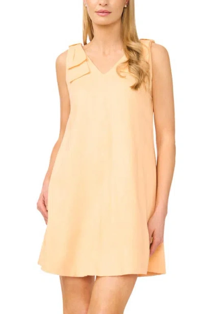 Cece Bow Shoulder Shift Minidress In Yellow