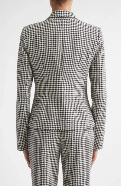St John St. John Vichy Houndstooth Cotton Blend Jacket In Multi