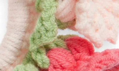 Cara Floral Crochet Scrunchie In Multi