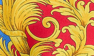 Versace Barocco Print Silk Twill Bowling Shirt In Multi