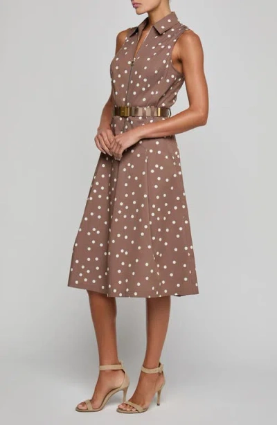 L'agence Kylo Polka Dot Belted Shirtdress In Multi