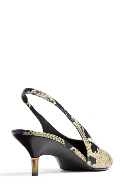 Khaite Bella Python-embossed Leather Pump In Brown